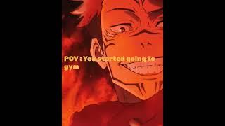 Gym version #jujutsukaisenedit #sukuna #gojo #Yuji #shibuyaarc #pov #gym #gymbro
