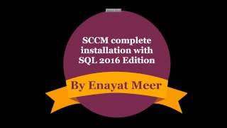 SCCM Installation (prep)  completed with SQL 2016 - Last Part