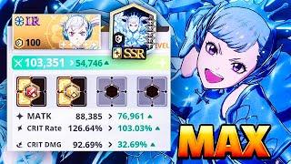 OPPRESSIVE! 103K CC MAX DUPED VALKYRIE NOELLE DESTROYS THE GLOBAL PVP META! | Black Clover Mobile