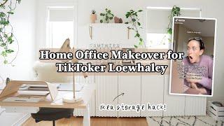 Earthy Neutral Office Makeover With Tons of Plants | Ikea Ivar Storage Hack