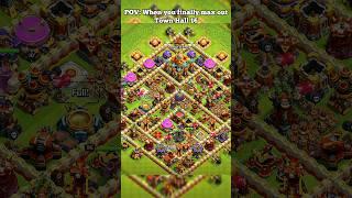 When you finally reach th 16 max ll Clash of clans ll #shorts #clashofclans #coc