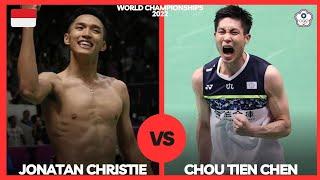 Jonatan Christie(INA) vs Chou Tien Chen(TPE) Badminton Match Highlights |  World Championships 2022