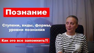 Познание. Ступени, виды, формы, уровни познания. Как это все запомнить?