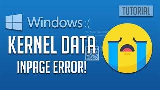 How To Fix KERNEL DATA INPAGE ERROR In Windows 10 || 2024