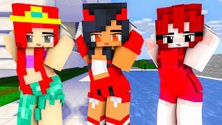 DARLING OHAYO DANCE MEME VILAIN APHMAU, MERMIAD AND FNF'S GIRLFRIEND - MINECRAFT ANIMATION #shorts