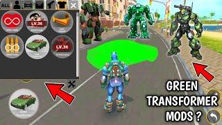 New Green Transfermer Car Mod New Trick In Rope Hero Vice Town