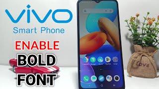 How To Turn On Bold Font On Vivo Phone | Enable Bold Text Vivo