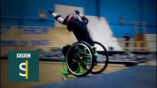 Wheelchair backflip by 13 year old Lily Rice - BBC Stories