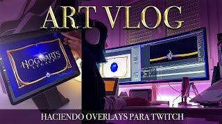 Vlog  | 1 Semana haciendo comisiones de Arte Digital | Como hago Overlays para TWITCH