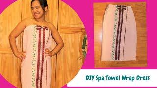 DIY Spa Towel Wrap Dress/Reuse Towel Ideas/Upcycle Old Towels