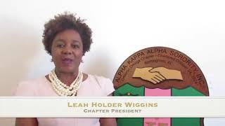 Greetings from Chapter President Leah Holder Wiggins