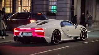 Supercars in London - #CSATW628 Hermes Bugatti Chiron SS, Veyron , Ford GT, 812 Competizione A