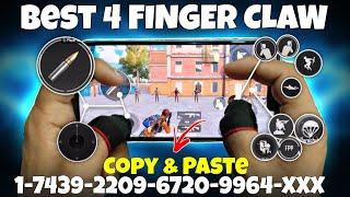 BGMI BEST 4 FINGER CLAW CONTROL CODE | BEST 4 FINGER CLAW | 4 FINGER CLAW CONTROL CODE COPY PASTE