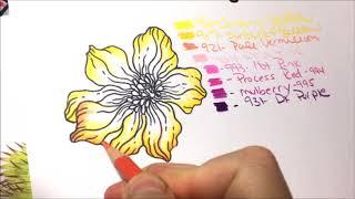 Advanced Flower Coloring Tutorial - How To Color Flowers For Adult Coloring Books Lisa Brando