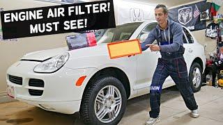 How To Replace Engine Air Filter Porsche Cayenne 2002 2003 2004 2005 2006 2007 2008 2009 2010