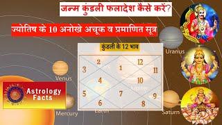 जन्म कुंडली फलादेश कैसे करें | ज्योतिष के 10 अनोखे अचूक व प्रमाणित सूत्र