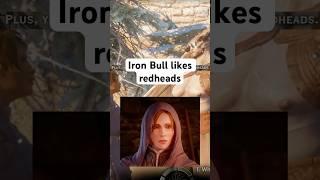 Bull likes red heads #gaming #dragonage #dai #ironbull #leliana #shorts #dragonageinquisition