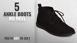 Top 5 Ankle Boots No Heel [2018]: ShoBeautiful Women's Lace Up Flat Booties Slip On Ankle Boots