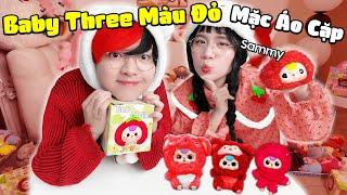 Kairon Và Sammy MẶC ÁO CẶP Đập Hộp BABY THREE MÀU ĐỎ CỰC DỄ THƯƠNG ️