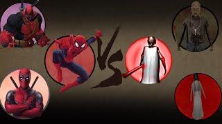 Deadpool, Spider-Man, Venompool Vs Granny, Slendrina, Grandpa Epic Granny chapter two