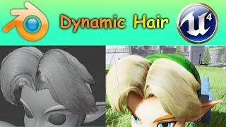 Dynamic Hair Tutorial - Blender to Unreal Engine 4 Groom UE4.25