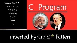 C Program to Print Inverted/Reverse Pyramid Triangle Star Pattern (July 2019)