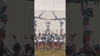 All-girl pyramid #cheerleading
