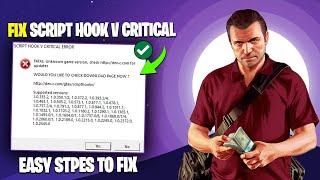 How to Fix GTA 5 Script Hook V Critical Error – Fast & Easy Solution