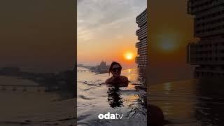 Melis Sezen bikiniyi giydi suya atladı  #shorts