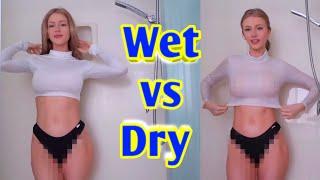 Transparent Outfit Wet vs Dry Challenge | Try on haul