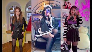 TikTok nylon pantyhose Girls Compilation #283