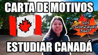 Carta de motivos para entrar a Canadá - Los GonZayas 360