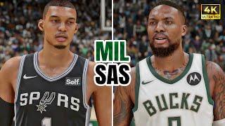 BUCKS vs SPURS (PS5) - NBA 2K24 [4K UHD]