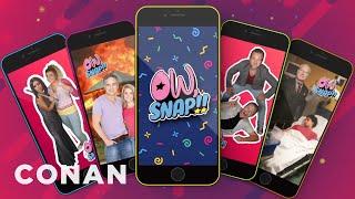 Get Painfully Close To Celebrities With The "Ow, Snap" App | CONAN on TBS