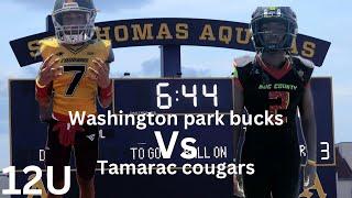 WASHINGTON PARK BUCKS (HOTBOYS)  TAMARAC COUGARS (CARTEL) #explore #cameramanced #footballplayer