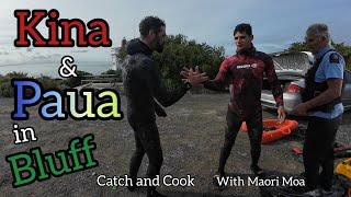Paua and Kina Diving in Bluff with the Legendary Maori Moa [Catch and Cook]