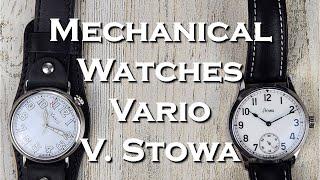 Vario 1918 Pilot Vs Stowa Marine Original - Handwound Mechanical Watch Comparison