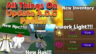 All Things on Update 4.0.0 | Sneak & Peeks  | King Legacy Update 4.0.0