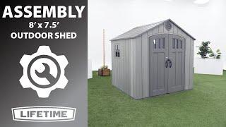 Lifetime 8' x 7.5' Outdoor Shed | Lifetime Assembly Video