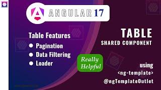 Angular Table Component | Shared Component #angular  #angular17 #wdcoders