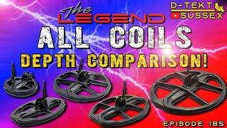 Nokta Legend Coils Depth Comparison | LG15, LG24, LG28, LG30, LG35 | Metal Detecting | Episode 185