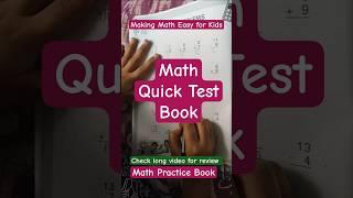 Math Practice Book Quick Test #splendidmomsphonics #education #mathforkids