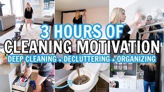 EXTREME DEEP CLEAN, DECLUTTER & ORGANIZE | CLEANING MOTIVATION MARATHON | 3 HOUR CLEAN WITH ME