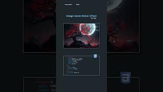 Amazing Image Zoom Hover Effect Tricks #coding #css #shorts