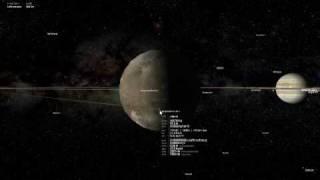 Universe Sandbox - Jupiter - Simulated Space stations and shuttles.avi