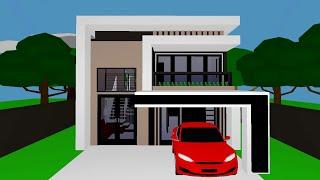 Floor Plan Creator || 7x10m Double Storey Modern House Tutorial