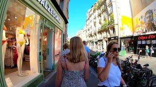 ⁴ᴷ  Paris evening walking tour, beautiful bars and cafés, France 4K hdr 60fps