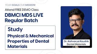 Dr. Aishvarya Kaushik | Dental Materials | Free Demo Class | DBMCI MDS