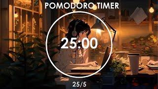 2-Hour Study With Me | 25/5 Pomodoro Timer | Cool Weather| Chill Relaxing Music | Day 18