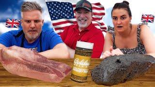 BBQ Pit Master Teaches Brits how to BBQ USA BRISKET (ft @BehindTheFoodTV )